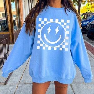 Blue Graphic Sweatshirt